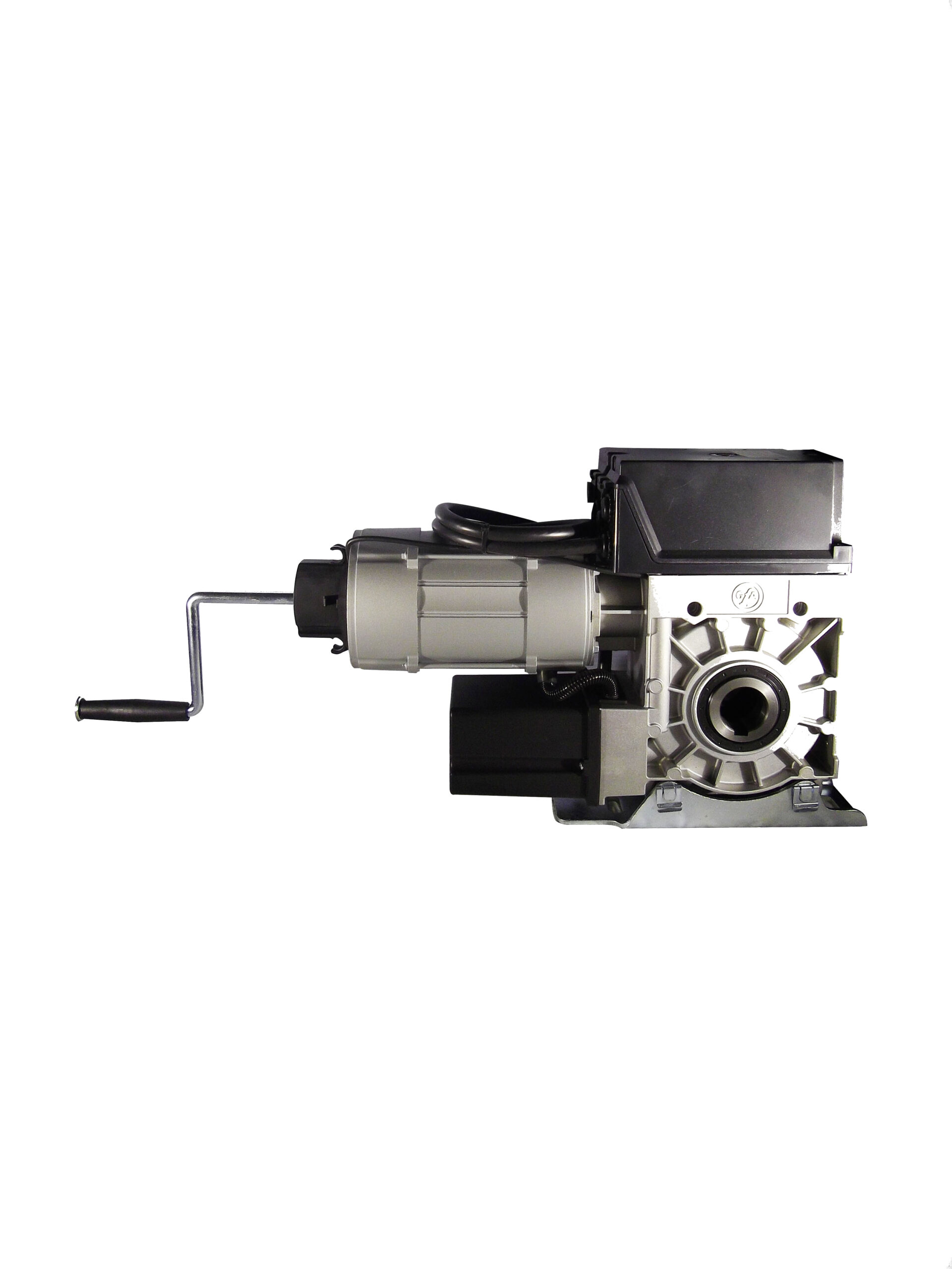 Moteur latéral pour porte sectionnelle industrielle.